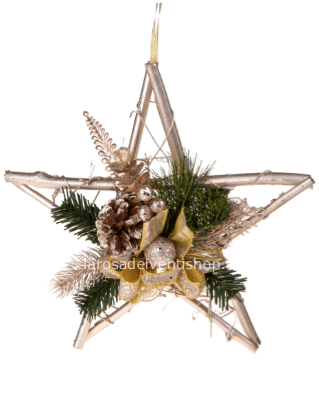 Stella con decoro natalizio